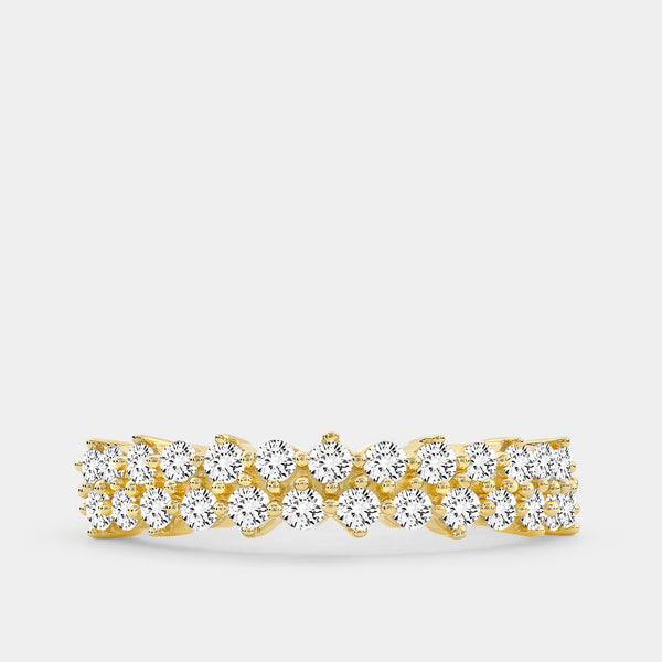 1/2 Carat Lab-Grown Diamond Zigzag Anniversary Band — GILDED New York