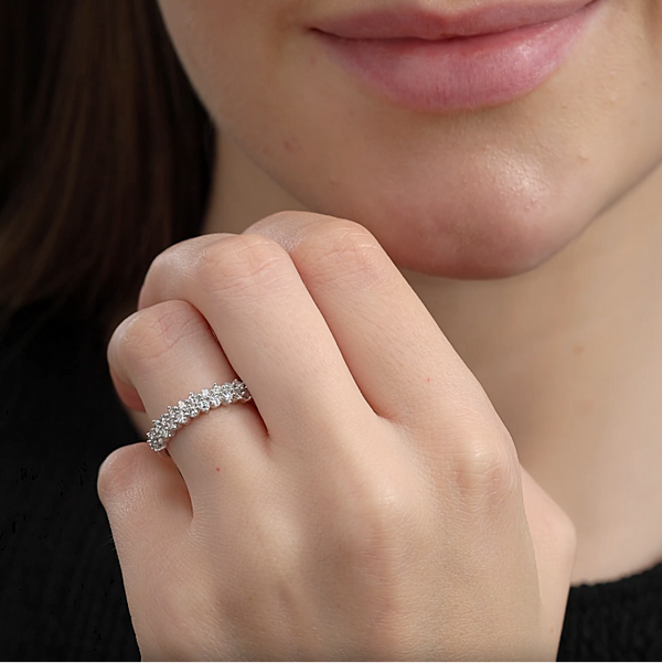 1/2 Carat Lab-Grown Diamond Zigzag Anniversary Band — GILDED New York