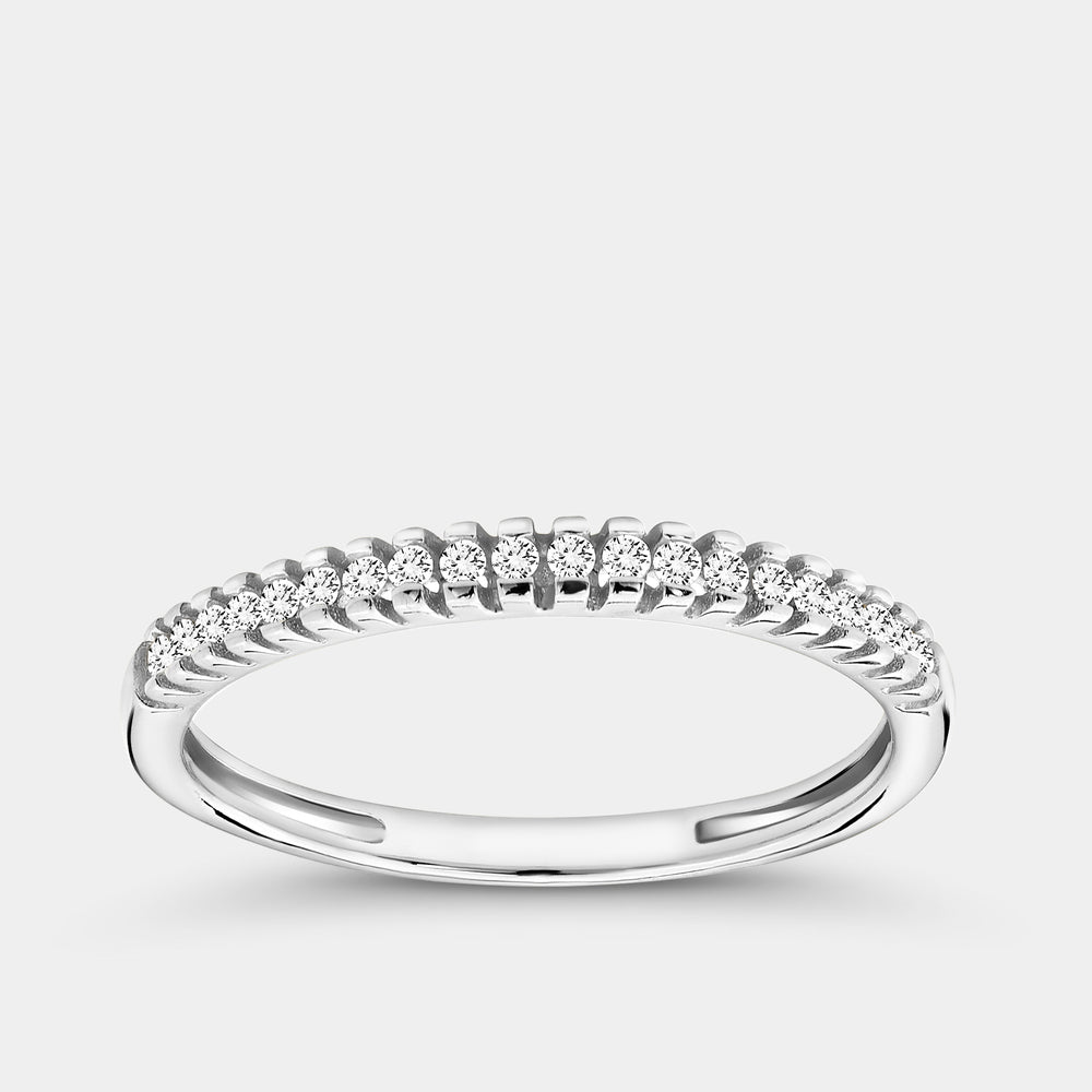 Gilded 1/10 Carat Lab-Grown Diamond Round-Shaped Shared-Prong Wedding Band