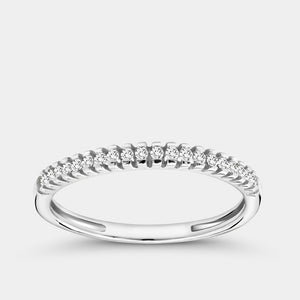 Gilded 1/10 Carat Lab-Grown Diamond Round-Shaped Shared-Prong Wedding Band