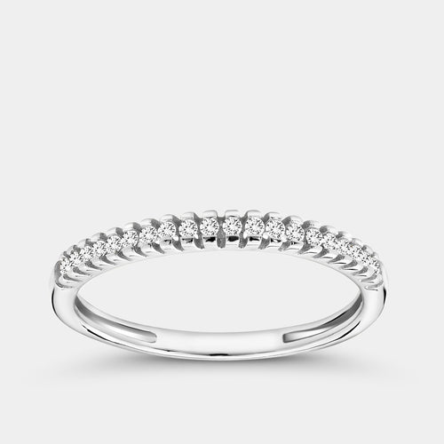 Gilded 1/10 Carat Lab-Grown Diamond Round-Shaped Shared-Prong Wedding Band