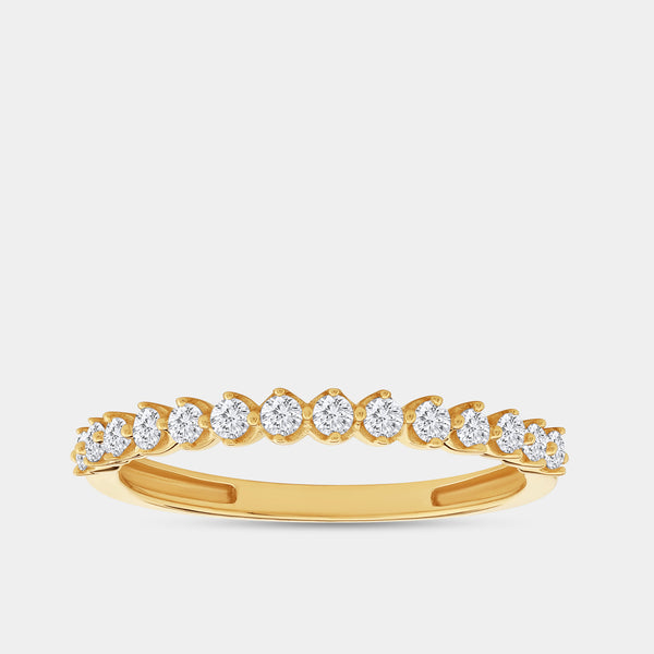 Gilded 1/4 Carat Lab-Grown Diamond Round-Shaped Wedding Band