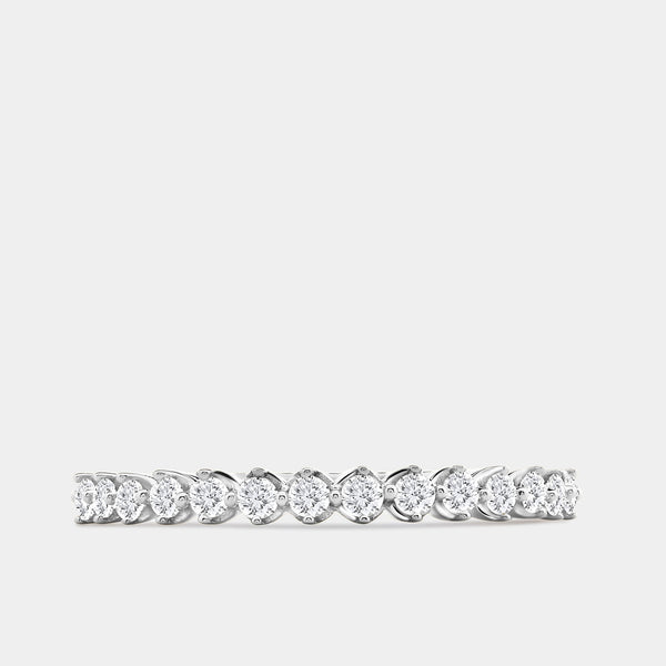 Gilded 1/4 Carat Lab-Grown Diamond Round-Shaped Wedding Band