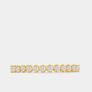 Gilded 1/4 Carat Lab-Grown Diamond Round-Shaped Wedding Band