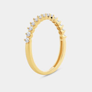 Gilded 1/4 Carat Lab-Grown Diamond Round-Shaped Wedding Band