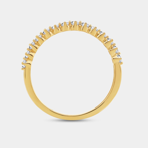 Gilded 1/4 Carat Lab-Grown Diamond Round-Shaped Wedding Band