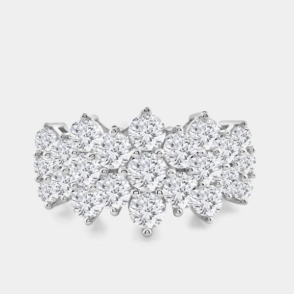 3 Carat Lab-Grown Diamond Multi-Row Pyramid Fashion Ring — GILDED New York