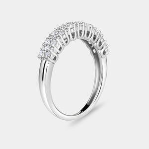 Gilded 1/2 Carat Lab-Grown Diamond Two-Row Pressure-Set Anniversary Band