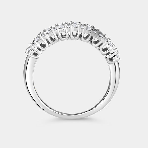 Gilded 1/2 Carat Lab-Grown Diamond Two-Row Pressure-Set Anniversary Band