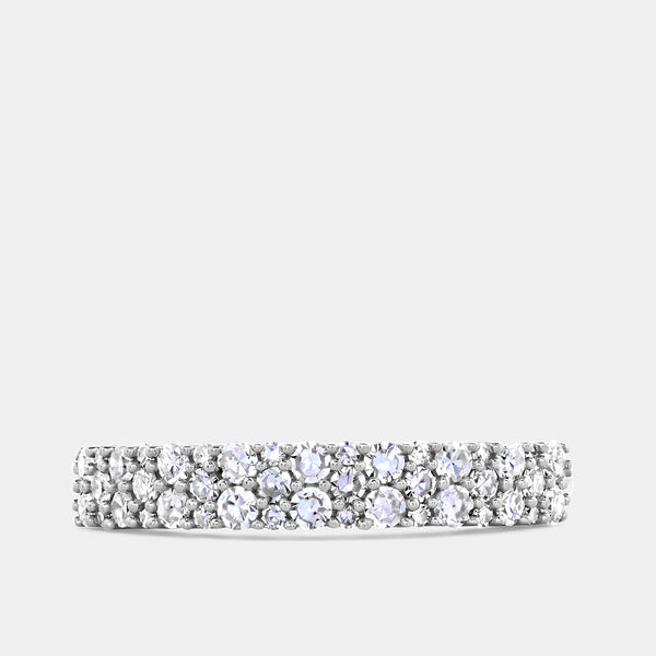 Gilded 1/2 Carat Lab-Grown Diamond Two-Row Pressure-Set Anniversary Band