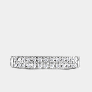 Gilded 1/10 Carat Lab-Grown Diamond Two-Row Micro-Set Anniversary Band