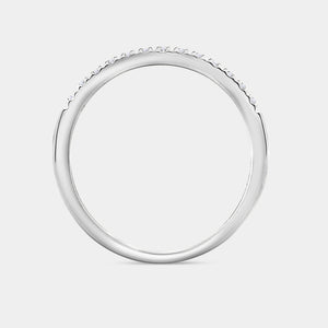 Gilded 1/10 Carat Lab-Grown Diamond Two-Row Micro-Set Anniversary Band