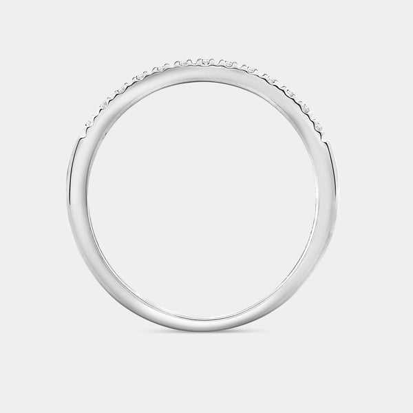 Gilded 1/10 Carat Lab-Grown Diamond Two-Row Micro-Set Anniversary Band