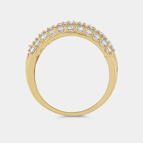1 Carat Lab-Grown Diamond Five-Row Boat-Shaped Anniversary Band — GILDED New York