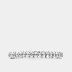 Gilded 1/3 Carat Lab-Grown Diamond Two-Row Parallel Set Anniversary Band