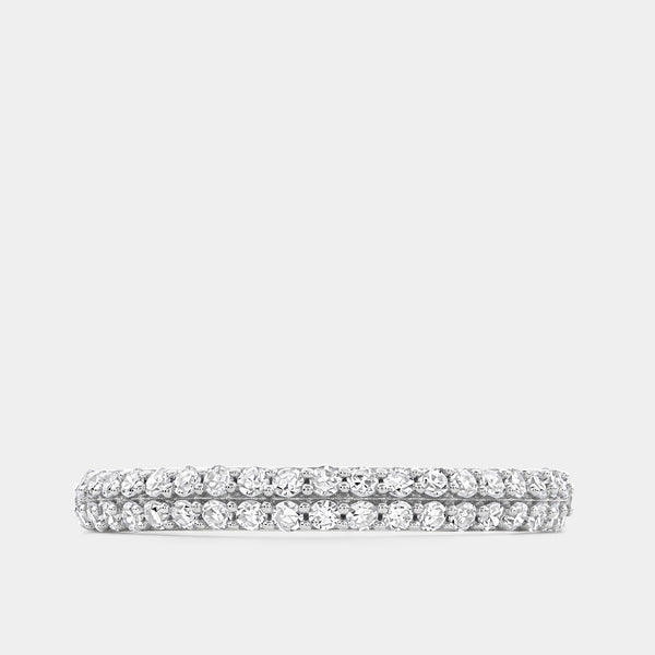 Gilded 1/3 Carat Lab-Grown Diamond Two-Row Parallel Set Anniversary Band