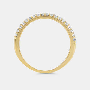 Gilded 1/3 Carat Lab-Grown Diamond Two-Row Parallel Set Anniversary Band