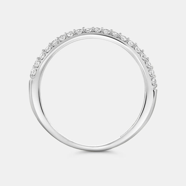 Gilded 1/3 Carat Lab-Grown Diamond Two-Row Parallel Set Anniversary Band