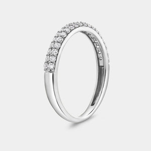 Gilded 1/3 Carat Lab-Grown Diamond Two-Row Parallel Set Anniversary Band