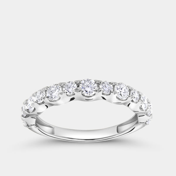 1 Carat Lab-Grown Diamond Round-Shaped Shared-Prong Wedding Band — GILDED New York