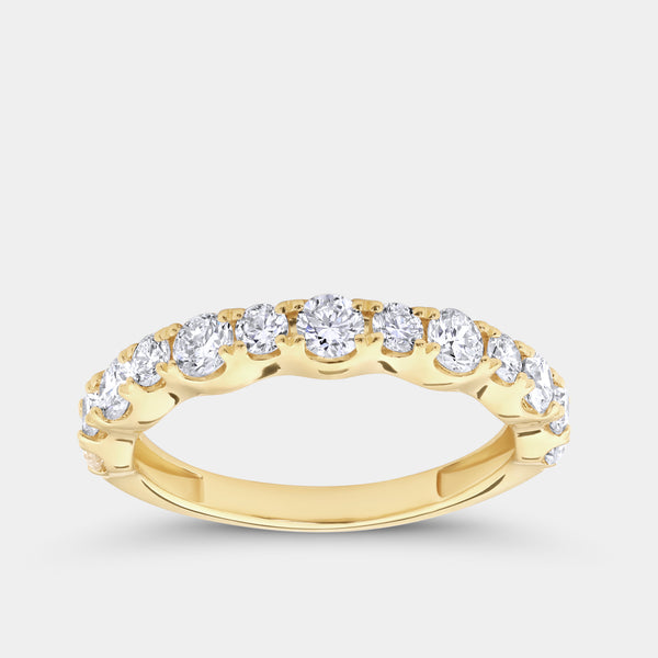 1 Carat Lab-Grown Diamond Round-Shaped Shared-Prong Wedding Band — GILDED New York
