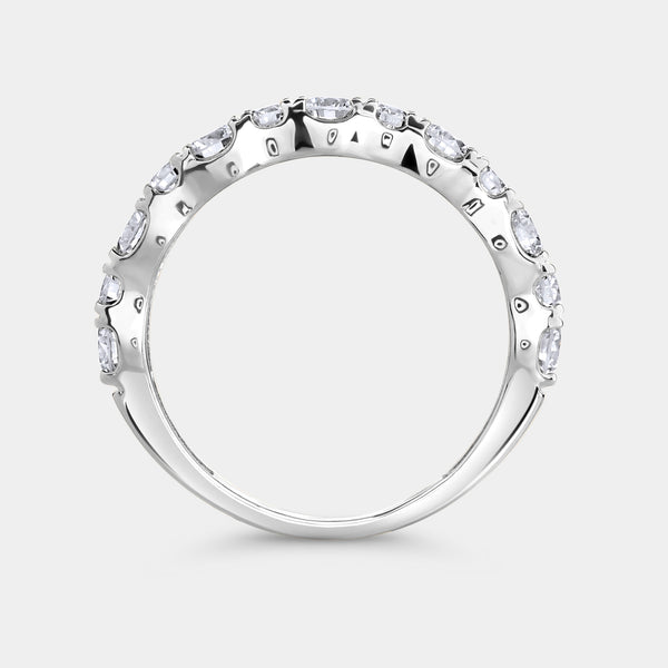 1 Carat Lab-Grown Diamond Round-Shaped Shared-Prong Wedding Band — GILDED New York