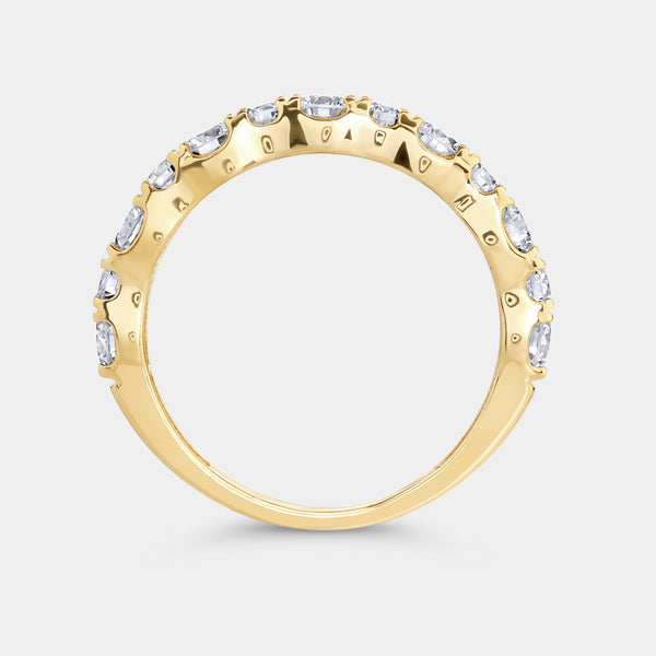1 Carat Lab-Grown Diamond Round-Shaped Shared-Prong Wedding Band — GILDED New York
