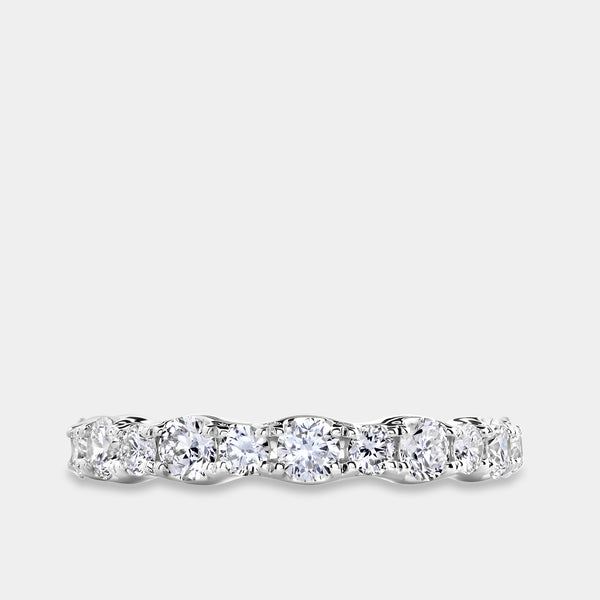 1 Carat Lab-Grown Diamond Round-Shaped Shared-Prong Wedding Band — GILDED New York