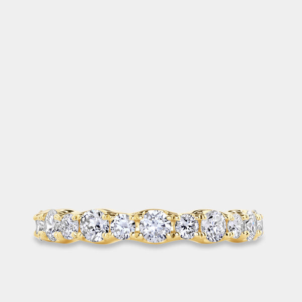 1 Carat Lab-Grown Diamond Round-Shaped Shared-Prong Wedding Band — GILDED New York