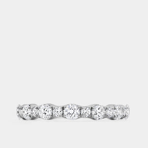 Gilded 3/4 Carat Lab-Grown Diamond Round-Shaped Shared-Prong Wedding Band