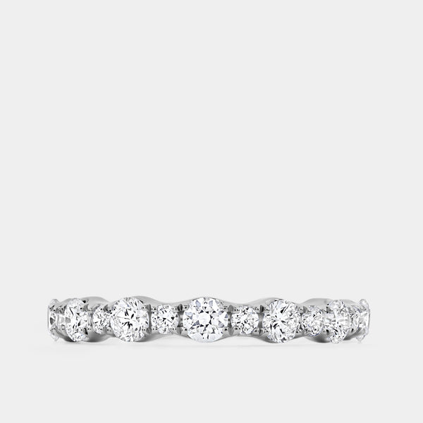 Gilded 3/4 Carat Lab-Grown Diamond Round-Shaped Shared-Prong Wedding Band