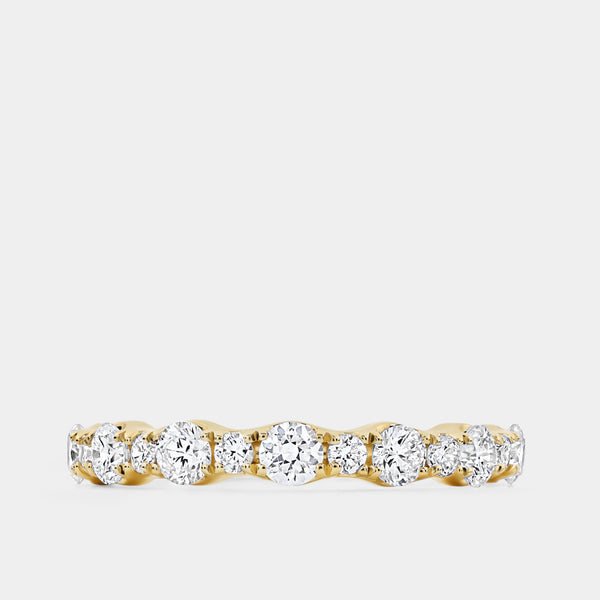 3/4 Carat Lab-Grown Diamond Round-Shaped Shared-Prong Wedding Band — GILDED New York