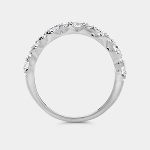 Gilded 3/4 Carat Lab-Grown Diamond Round-Shaped Shared-Prong Wedding Band