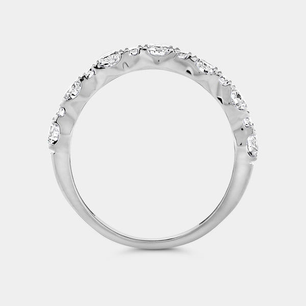 Gilded 3/4 Carat Lab-Grown Diamond Round-Shaped Shared-Prong Wedding Band