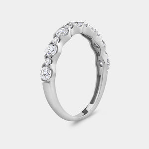Gilded 3/4 Carat Lab-Grown Diamond Round-Shaped Shared-Prong Wedding Band