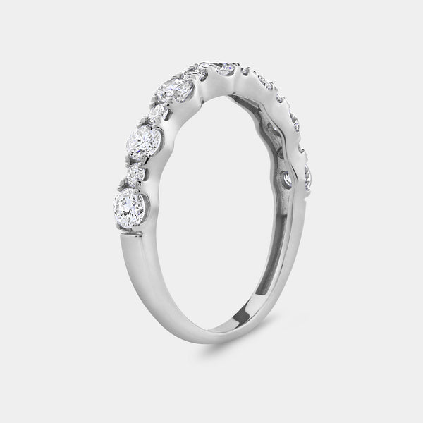 Gilded 3/4 Carat Lab-Grown Diamond Round-Shaped Shared-Prong Wedding Band