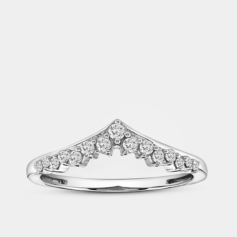 Gilded 1/5 Carat Lab-Grown Diamond Crown Stack Ring