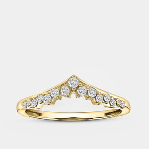 Gilded 1/5 Carat Lab-Grown Diamond Crown Stack Ring