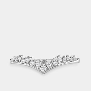 Gilded 1/5 Carat Lab-Grown Diamond Crown Stack Ring