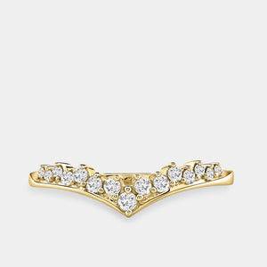 Gilded 1/5 Carat Lab-Grown Diamond Crown Stack Ring