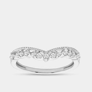 Gilded 1/4 Carat Lab-Grown Diamond Textured Crown Stack Ring
