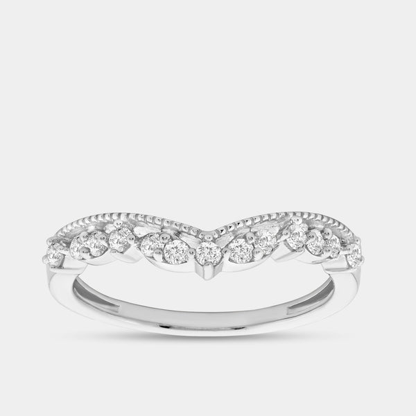 1/4 Carat Lab-Grown Diamond Textured Crown Stack Ring — GILDED New York