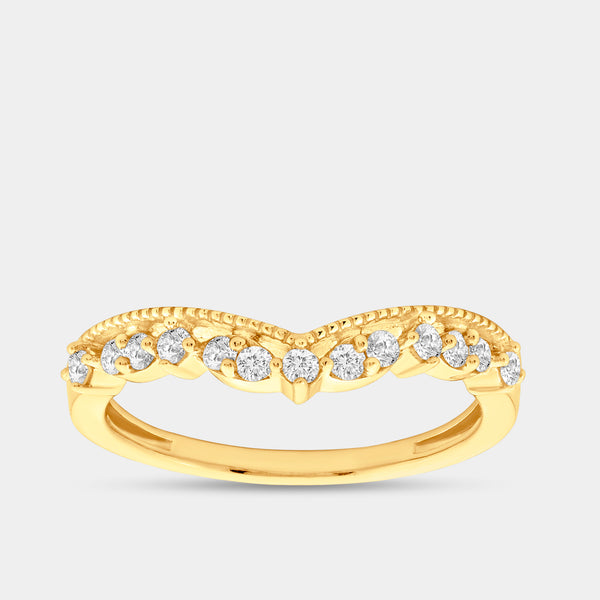 1/4 Carat Lab-Grown Diamond Textured Crown Stack Ring — GILDED New York
