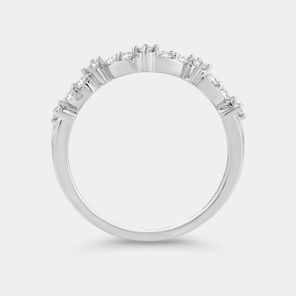 1/4 Carat Lab-Grown Diamond Textured Crown Stack Ring — GILDED New York