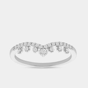 Gilded 1/5 Carat Lab-Grown Diamond Rising Crown Stack Ring
