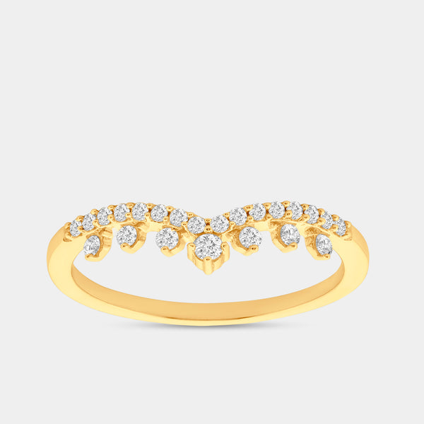 1/5 Carat Lab-Grown Diamond Rising Crown Stack Ring — GILDED New York