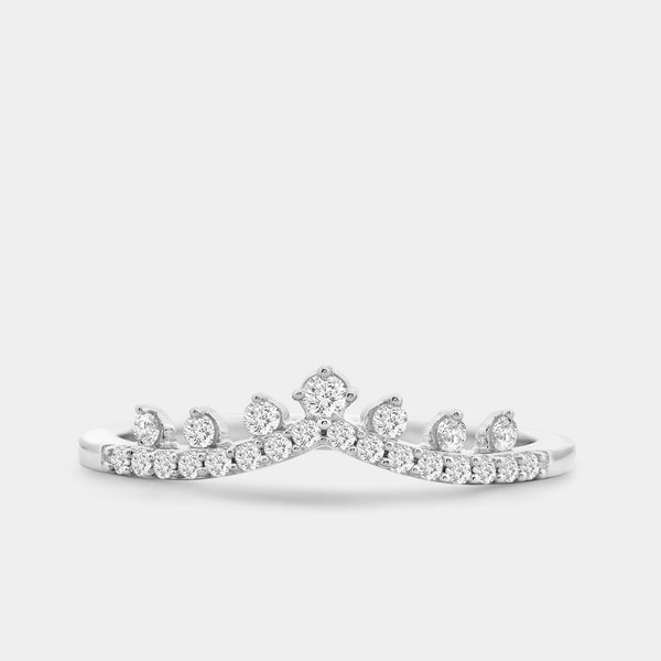 1/5 Carat Lab-Grown Diamond Rising Crown Stack Ring — GILDED New York