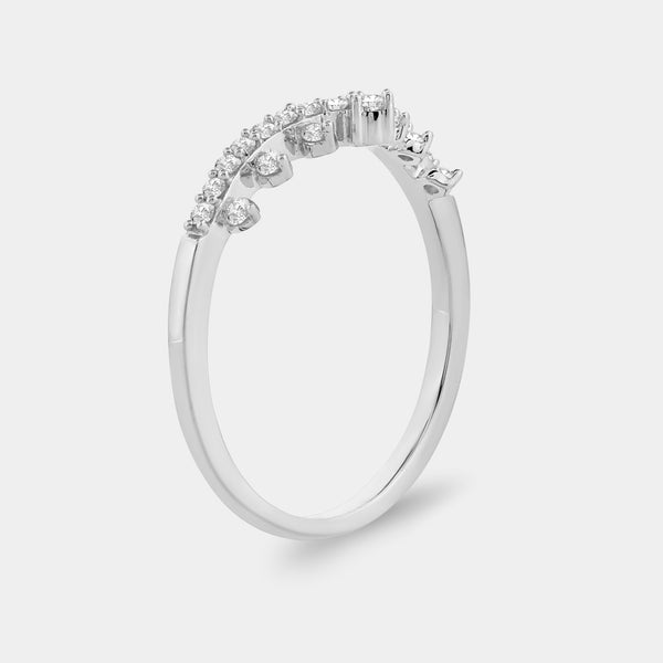1/5 Carat Lab-Grown Diamond Rising Crown Stack Ring — GILDED New York