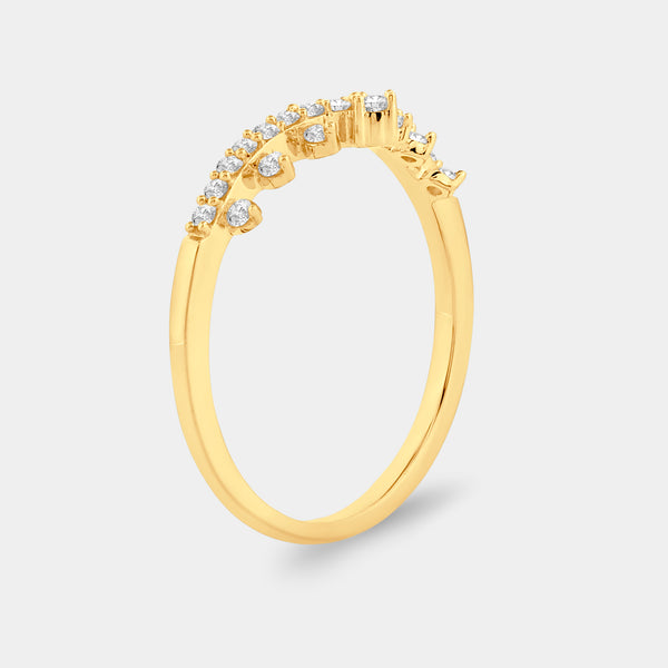 1/5 Carat Lab-Grown Diamond Rising Crown Stack Ring — GILDED New York