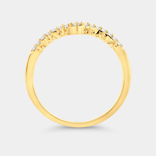 1/5 Carat Lab-Grown Diamond Rising Crown Stack Ring — GILDED New York
